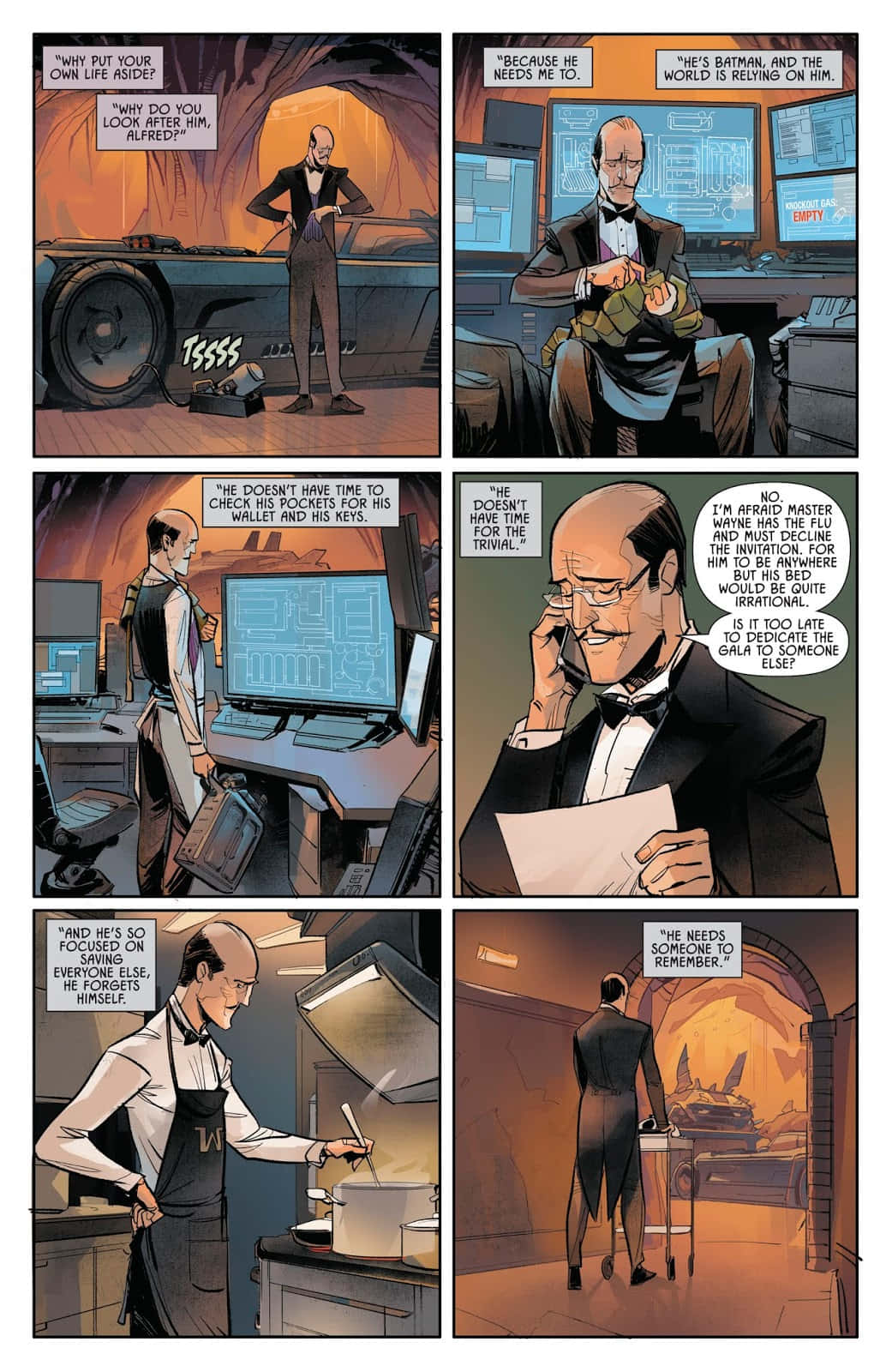 Loyal, Reliable Alfred Pennyworth in Action Wallpaper