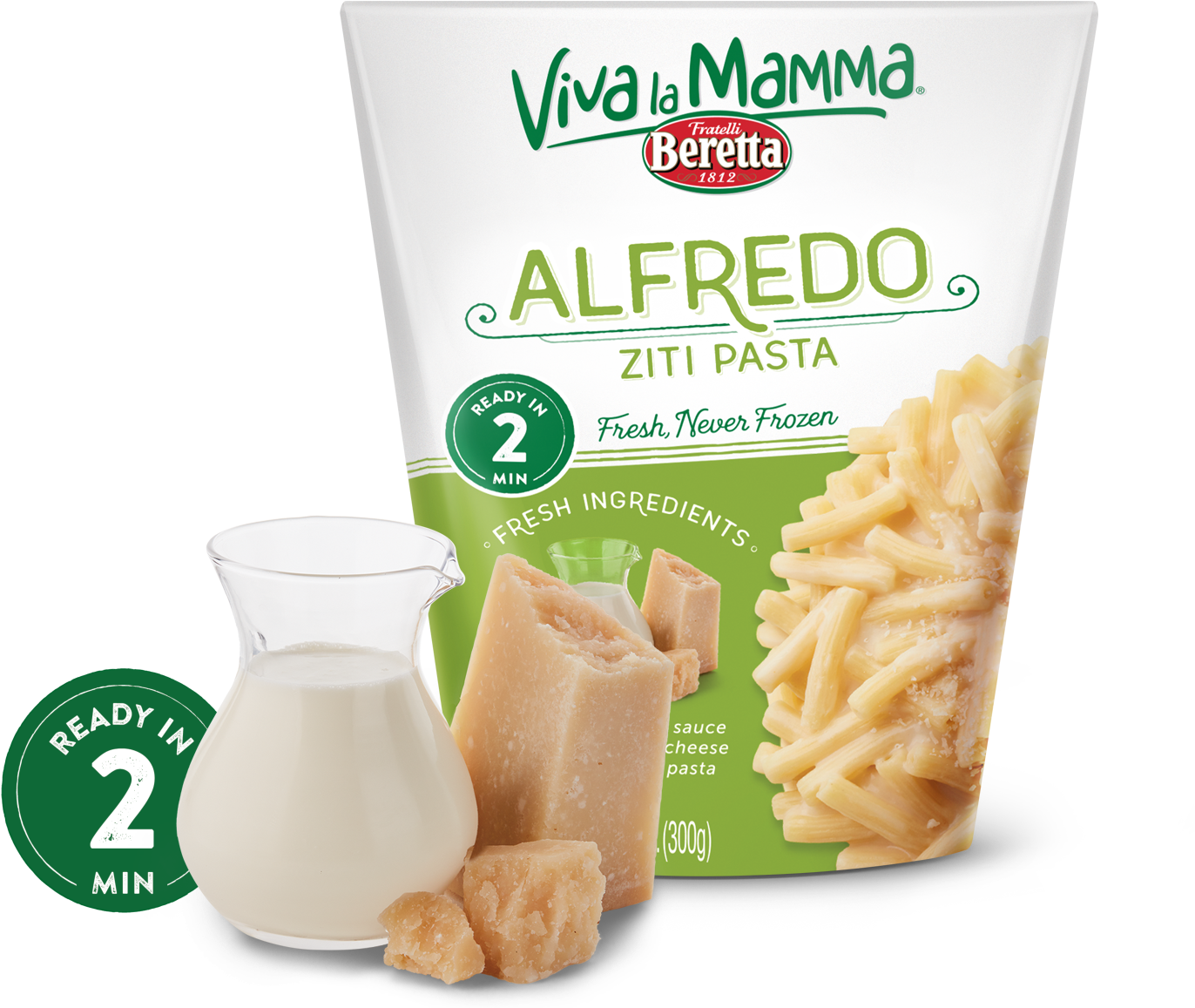 Alfredo Ziti Pasta Package Design PNG