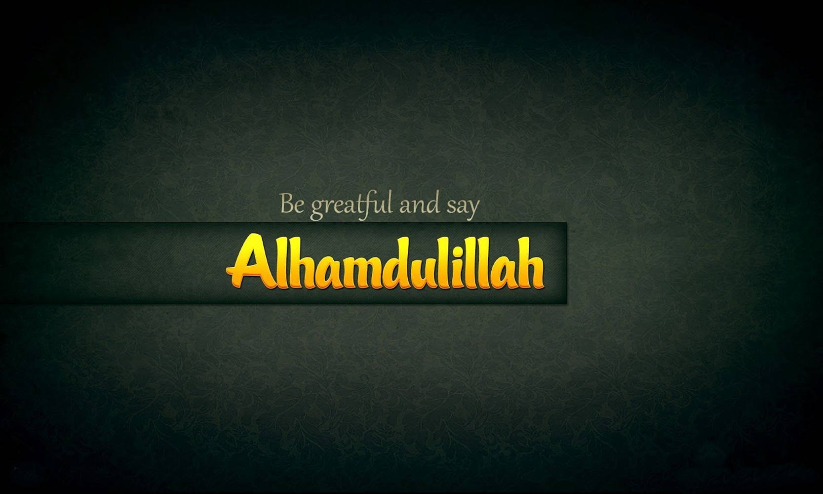 Alhamdulillah Dark Green Graphics Art Background