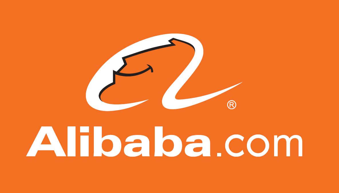 Logodi Alibaba.com Su Sfondo Arancione