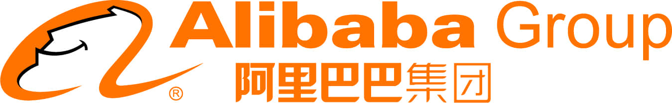 Alibabagruppens Logotyp Med En Orange Och Vit Bakgrund