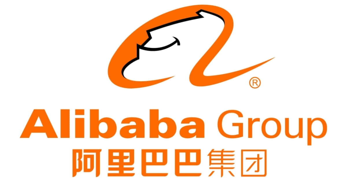 Alibabagroups Logotyp Med En Orange Och Vit Bakgrund.