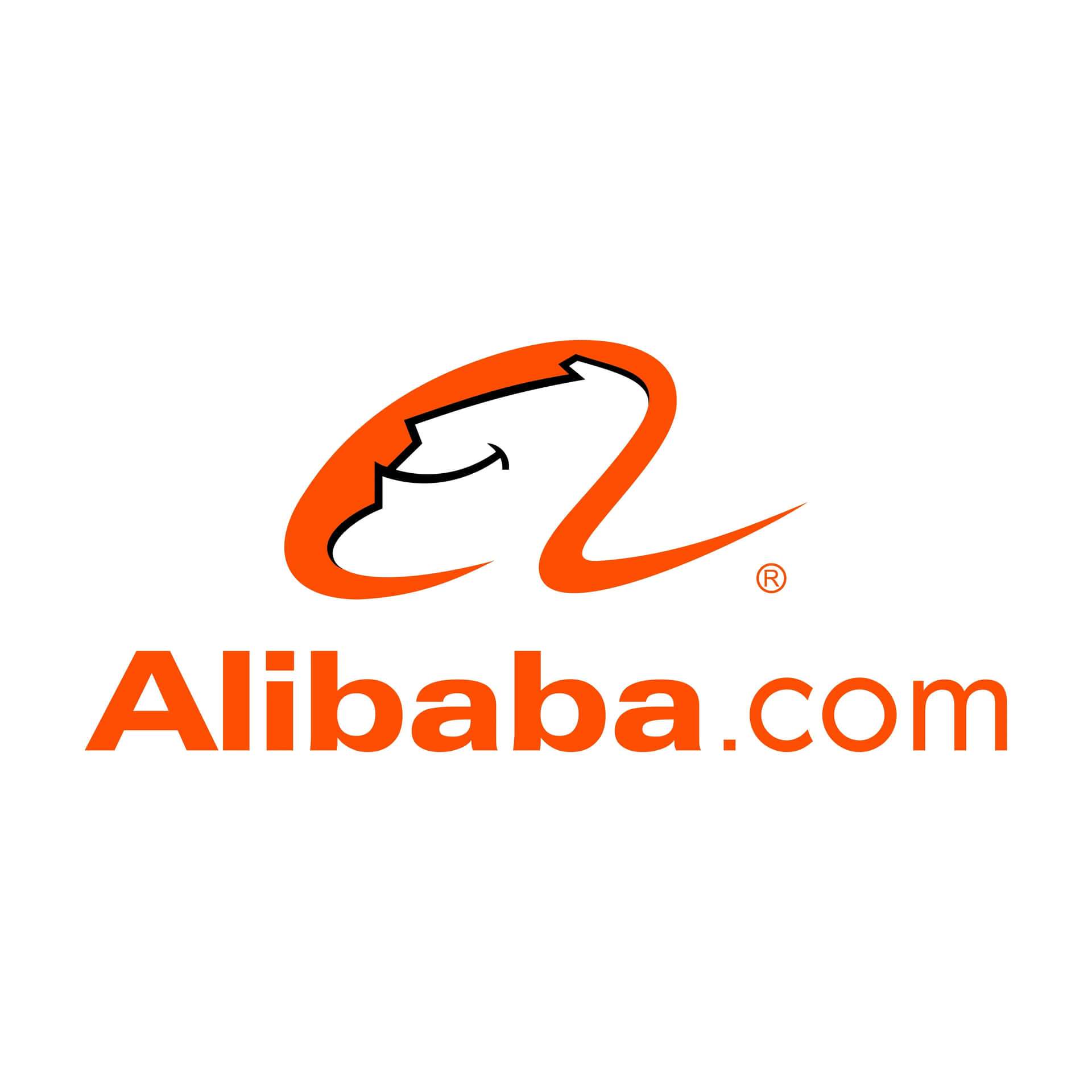 Alibabacom-logotyp Med En Orange Och Vit Bakgrund