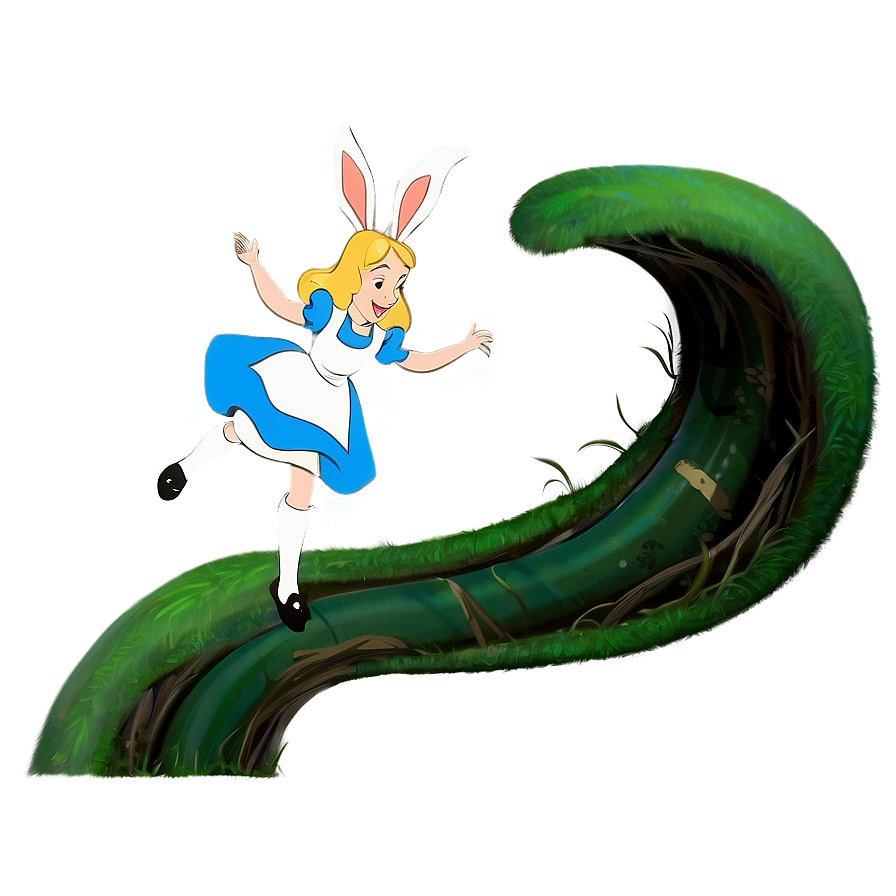 Download Alice Falling Down The Rabbit Hole Png Icn45 6342