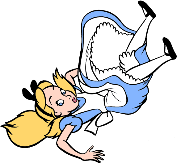 Alice Falling Downthe Rabbit Hole PNG
