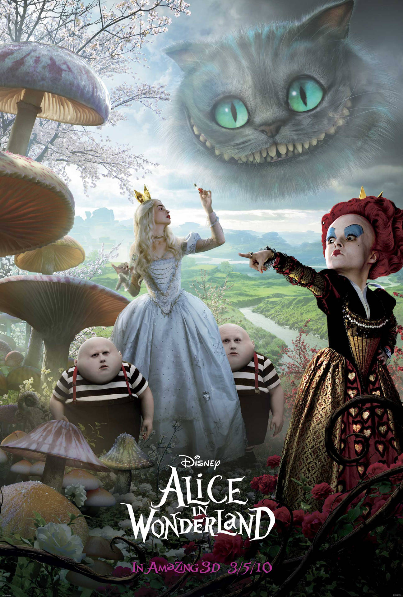 Alice In Wonderland 2010 Movie Poster Background
