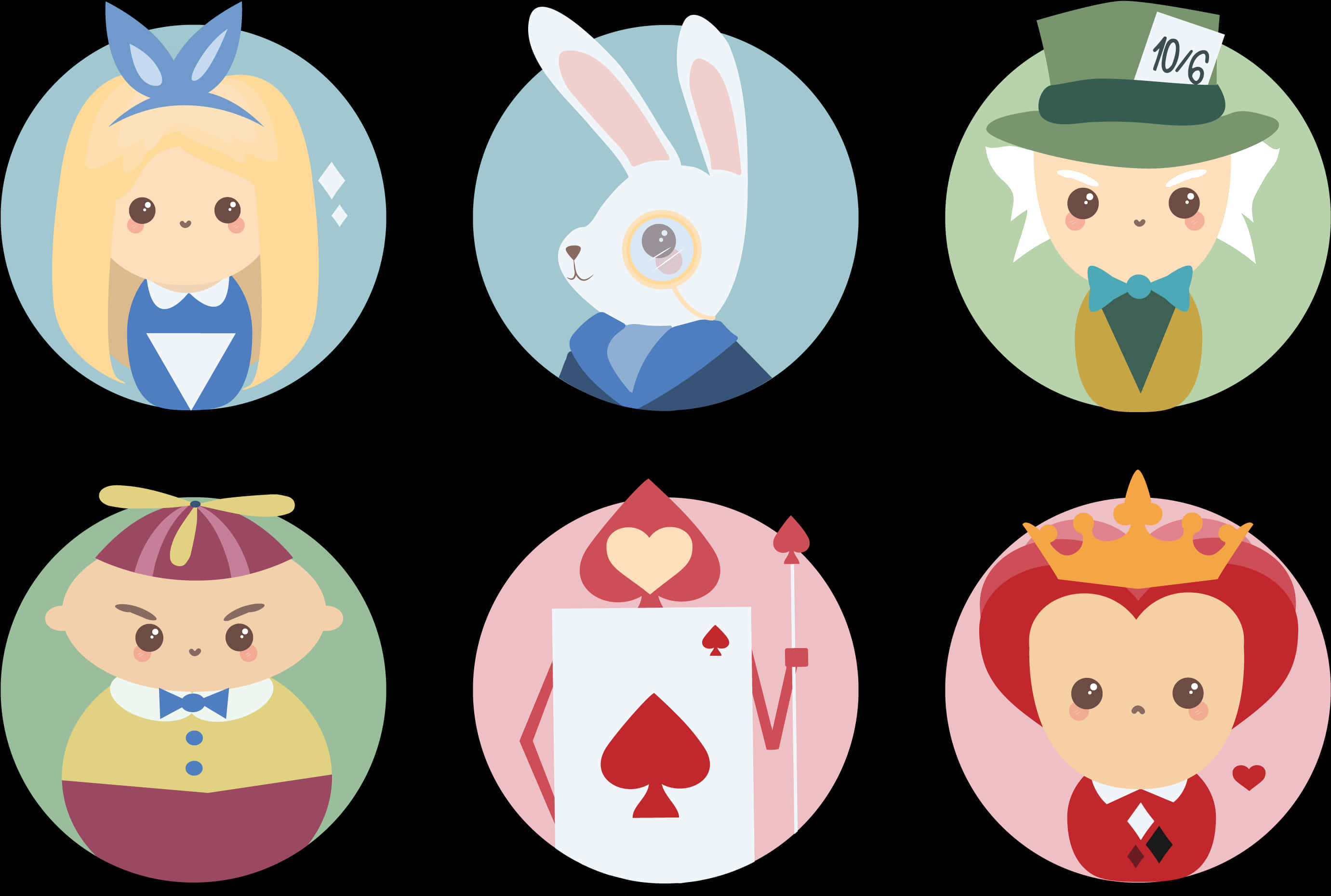 Alice In Wonderland Characters Cartoon PNG