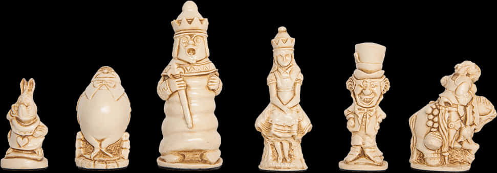 Alice In Wonderland Chess Pieces PNG