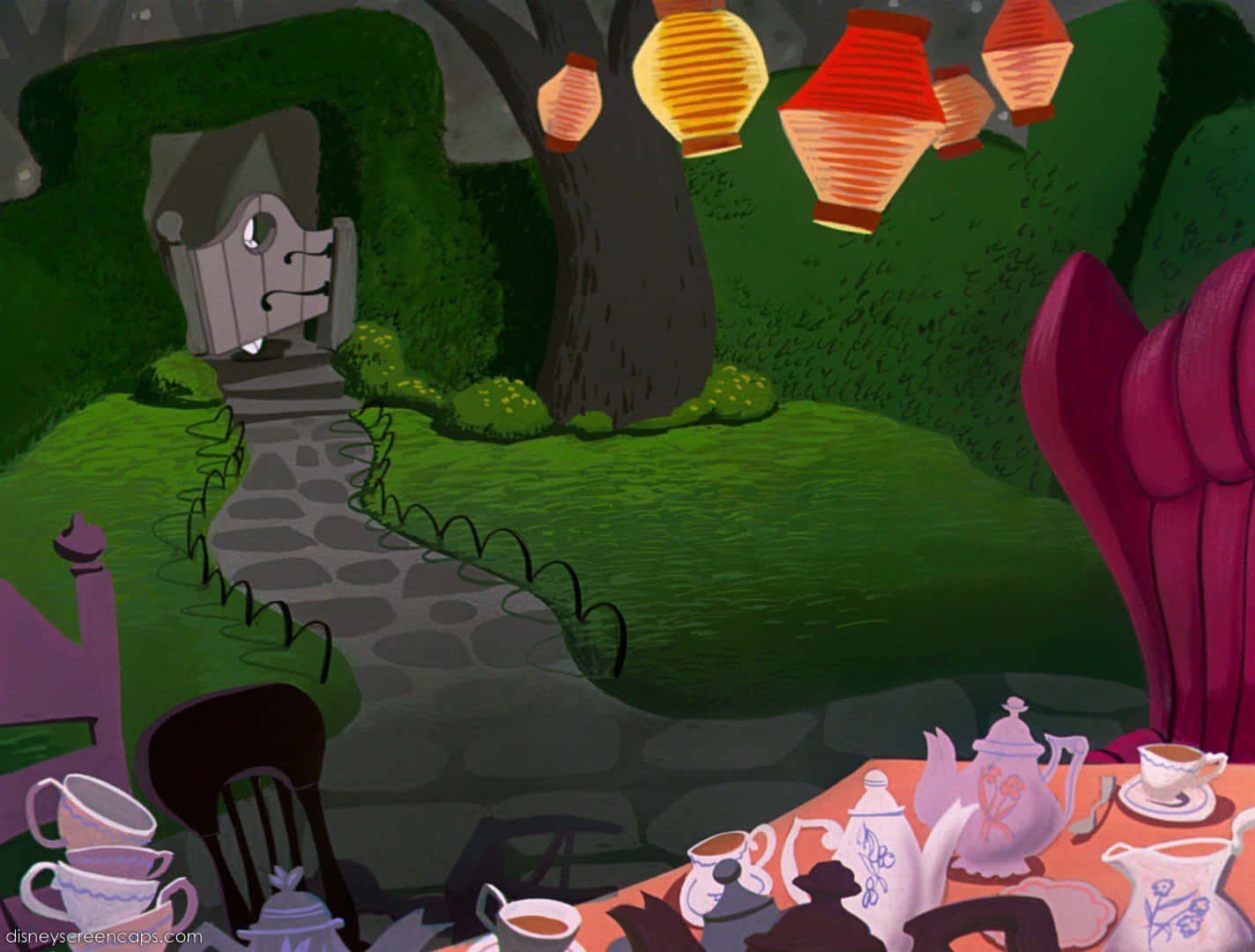 Alice in Wonderland explores the magical world of Wonderland