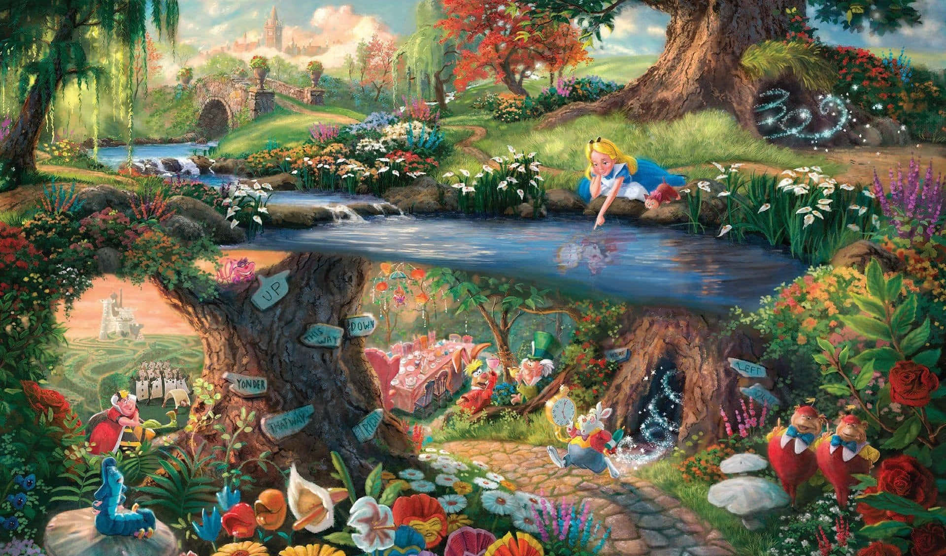 Alice falling down the rabbit hole