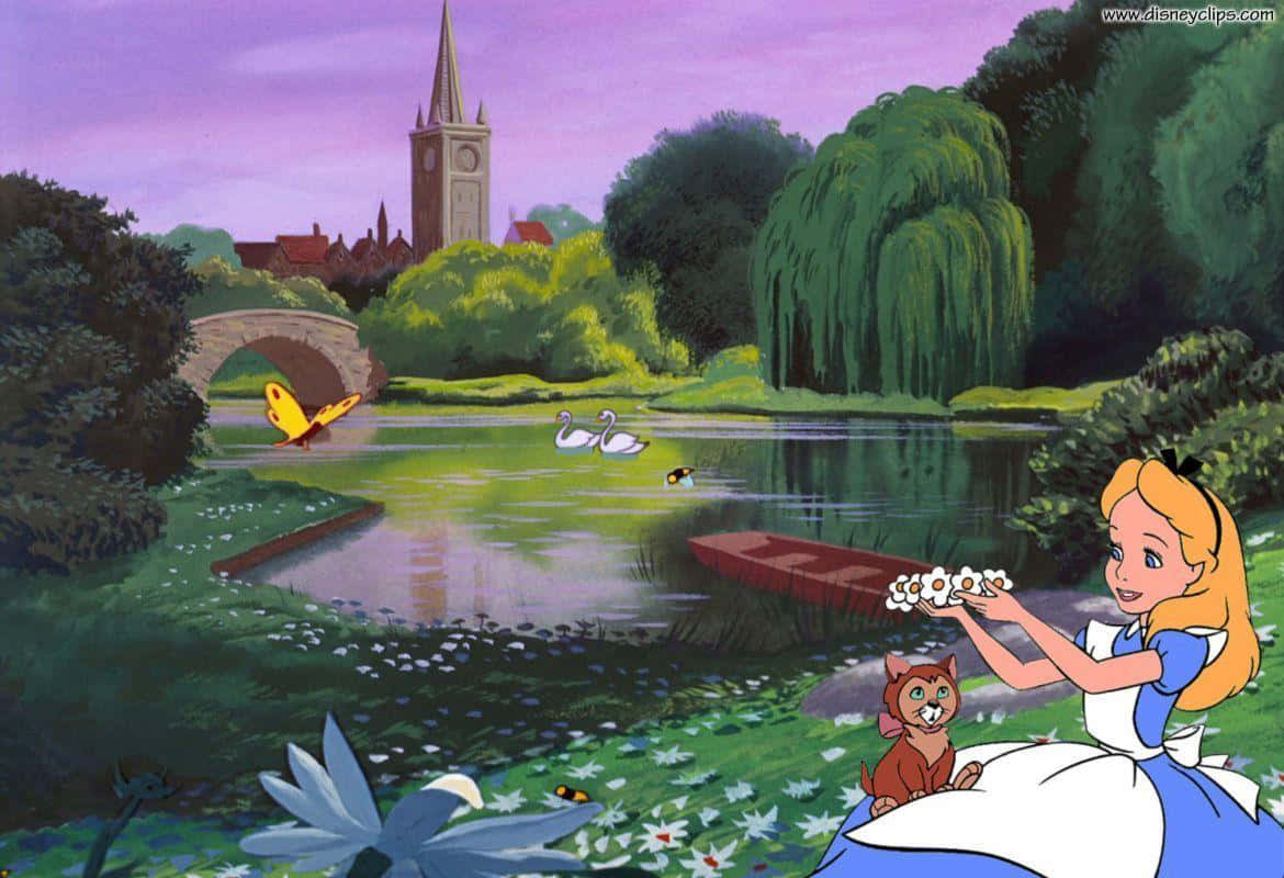 The Queen of Hearts commands her court in Alice in Wonderland