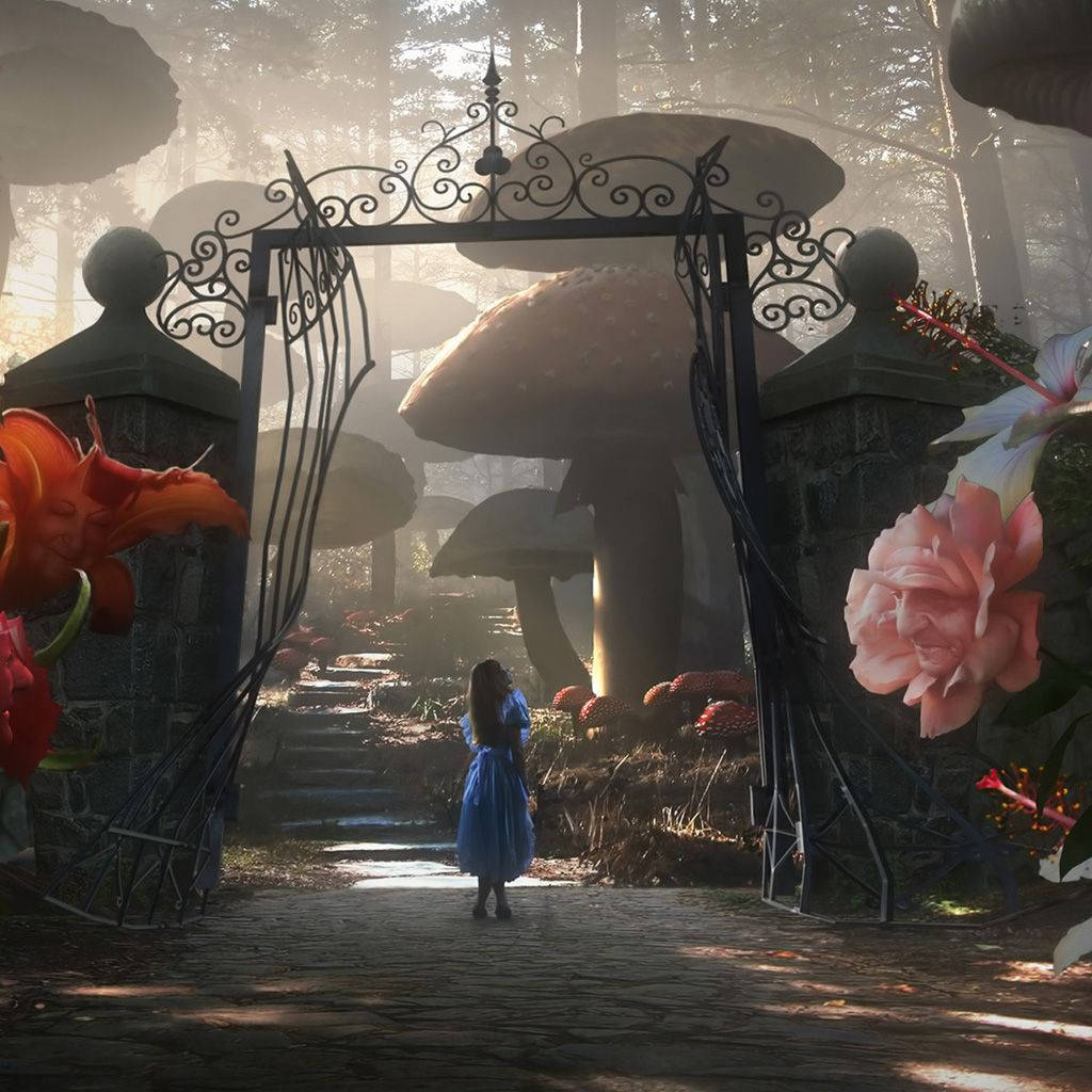 Alice In Wonderland Through The Gate Wallpaper