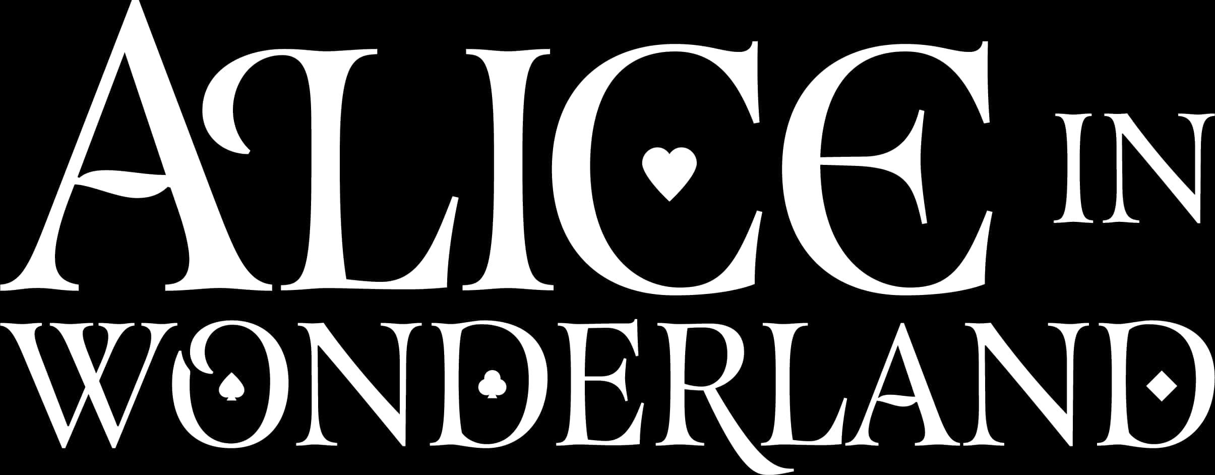 Alice In Wonderland Title Graphic PNG