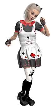 Alice Inspired3 D Character PNG