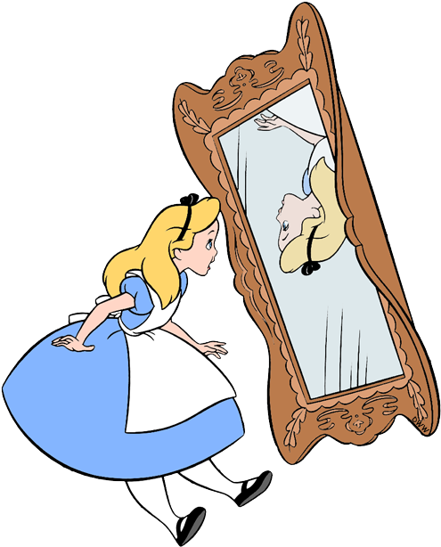 Alice Looking Throughthe Looking Glass PNG