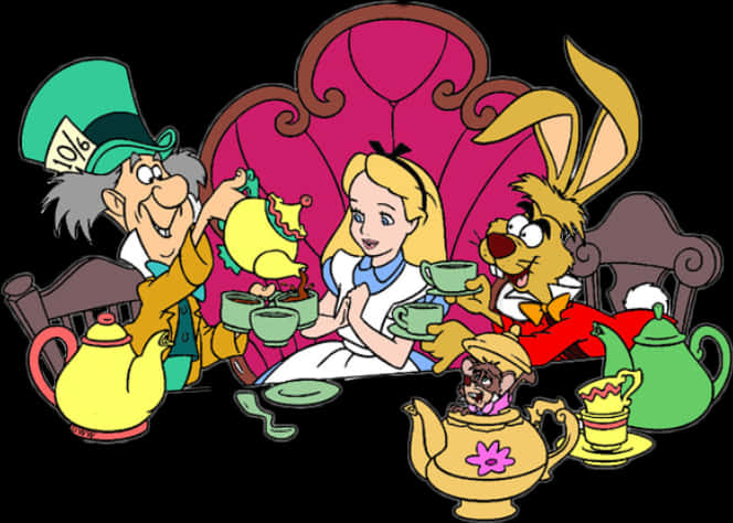 Alice Mad Hatter Tea Party PNG