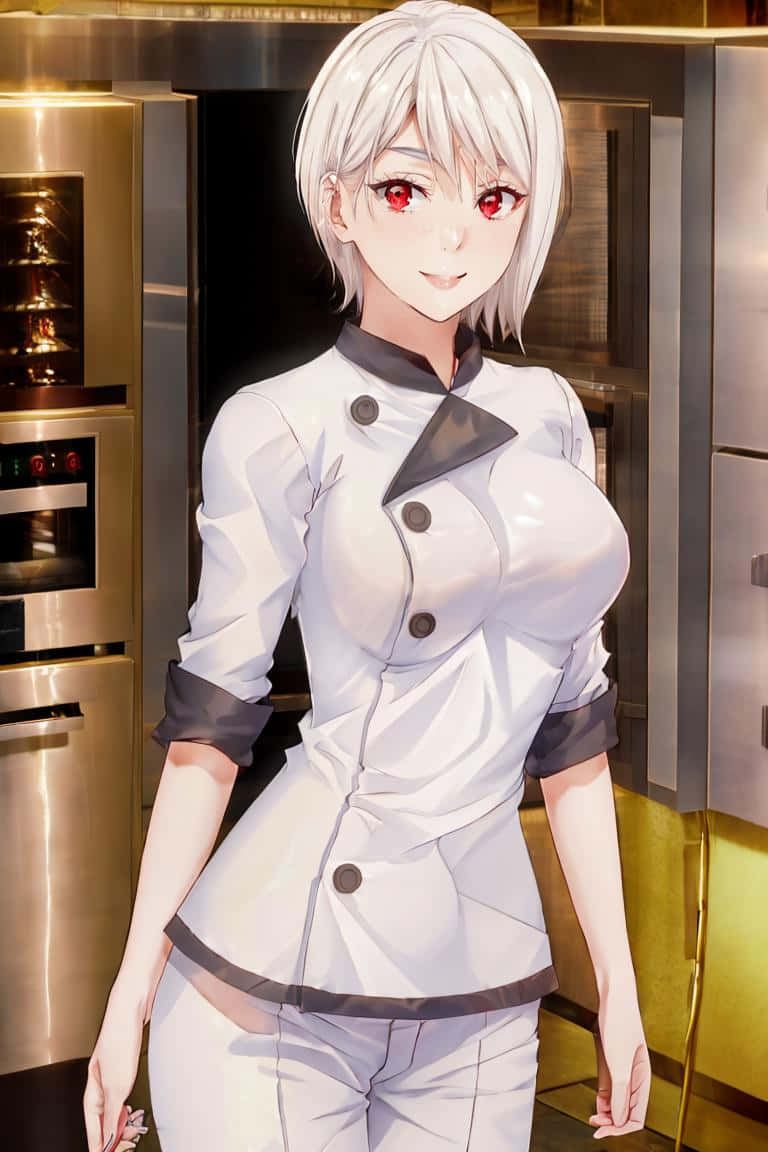 Alice Nakiri Chef Uniform Anime Personage Achtergrond