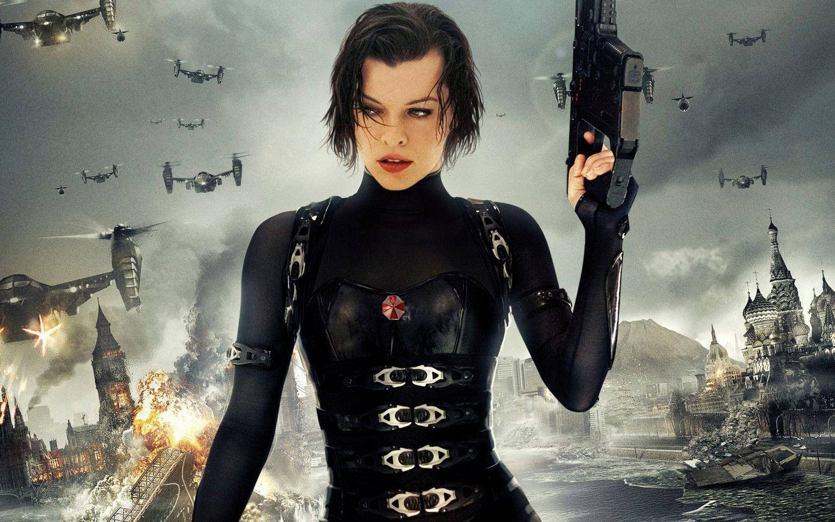 Alice Resident Evil Milla Jovovich Movie Wallpaper