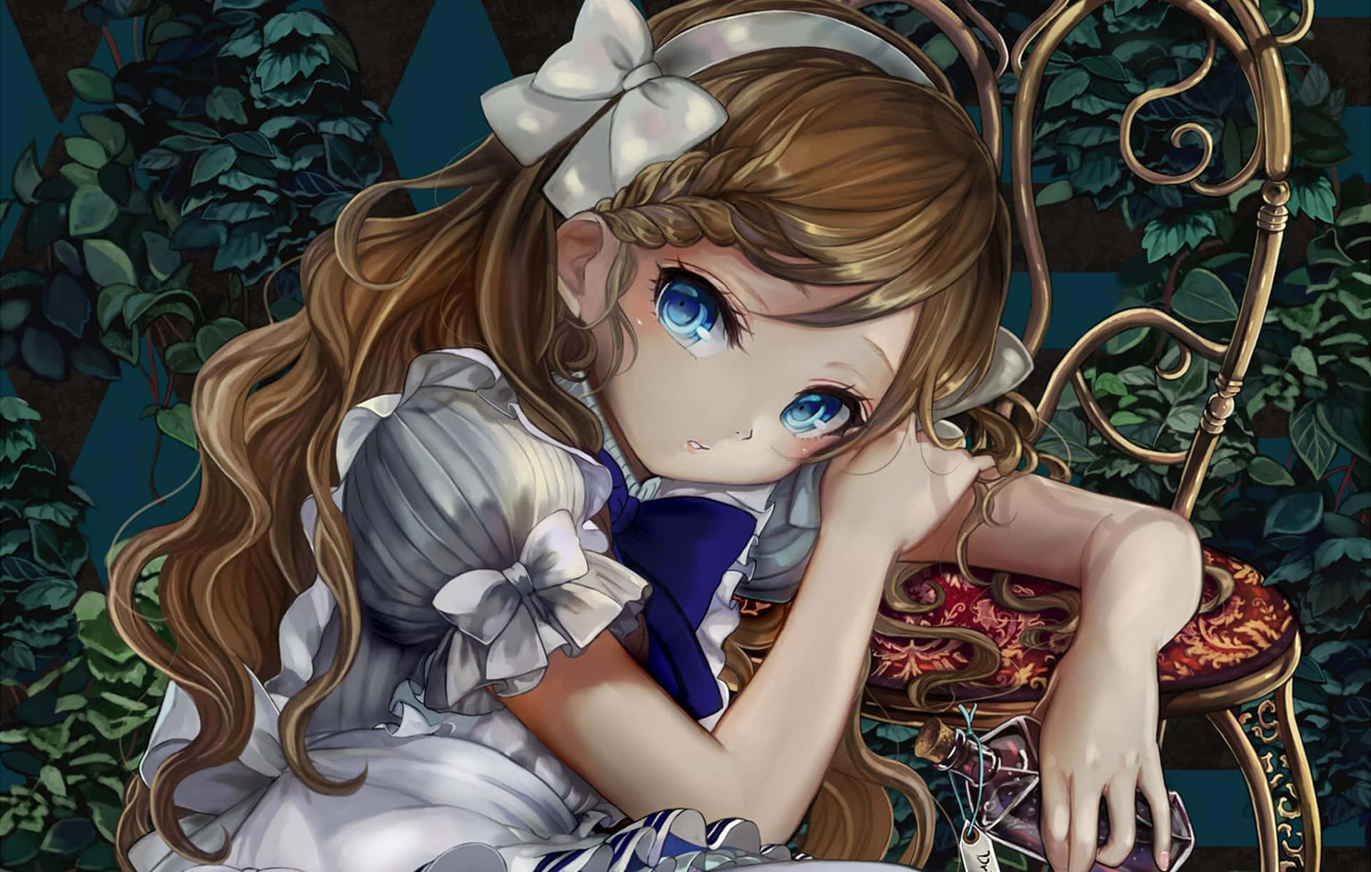 Blue Eyes Of Alice Wonderland Aesthetic Wallpaper