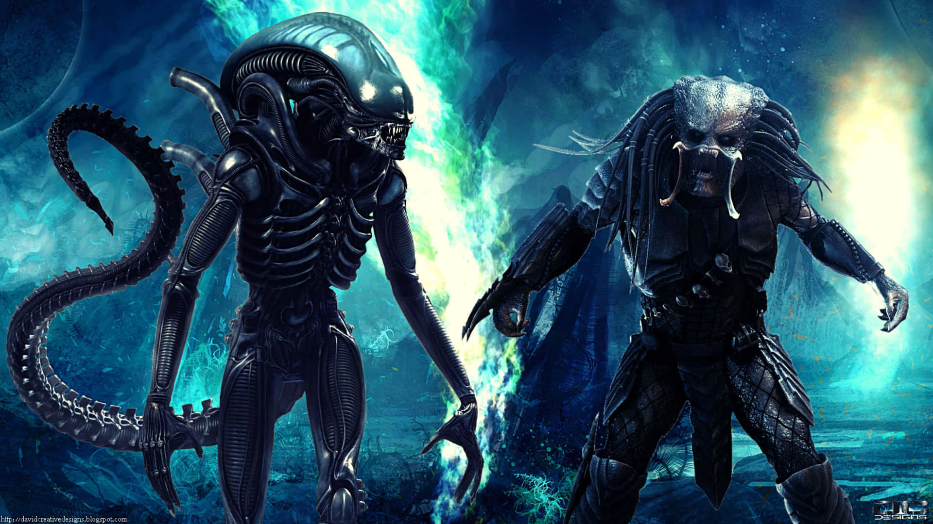 En truende udenjordisk væsen fra Alien 4K. Wallpaper