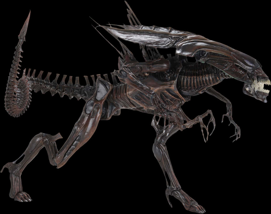 Alien Creature Isolatedon Black PNG