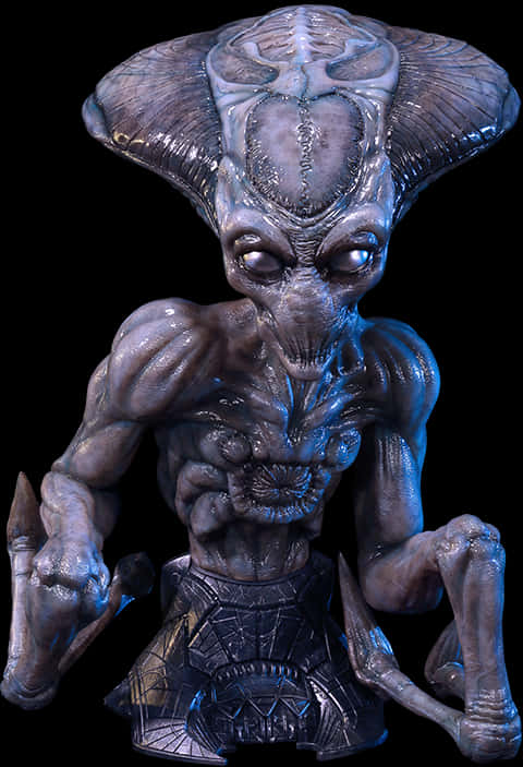 Alien_ Creature_ Sculpture PNG