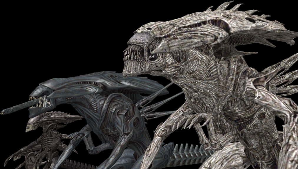 Alien Creatures Digital Artwork PNG