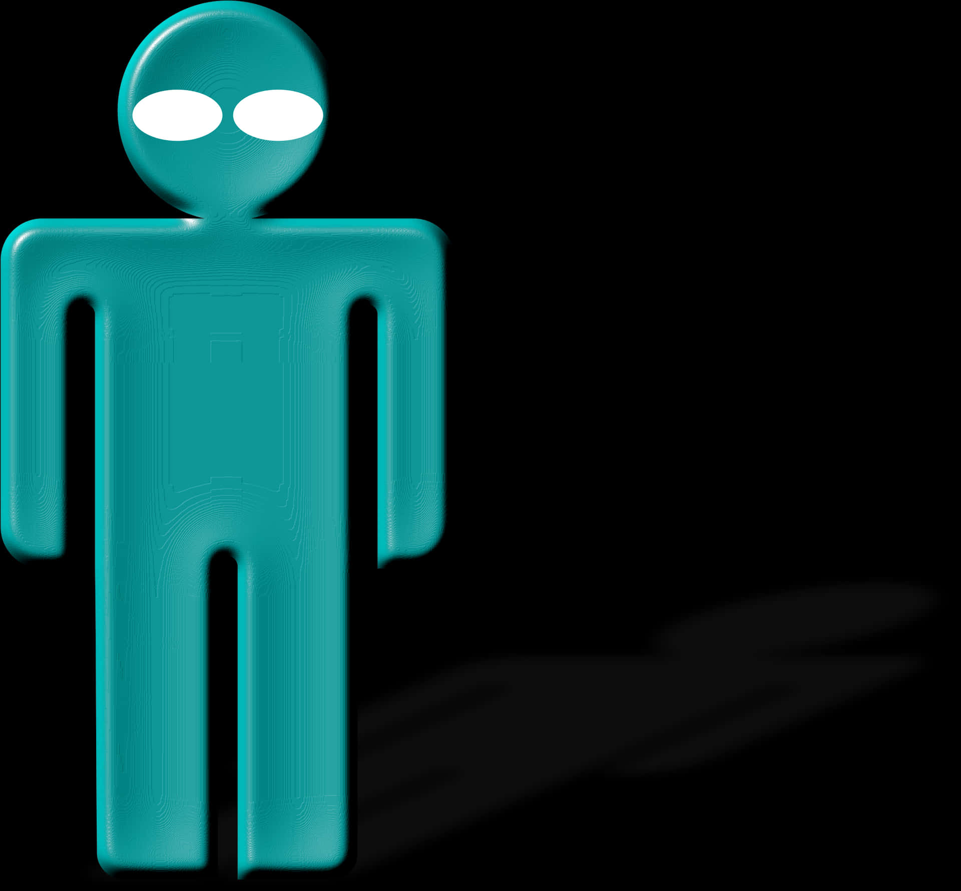 Alien Figure Shadow PNG