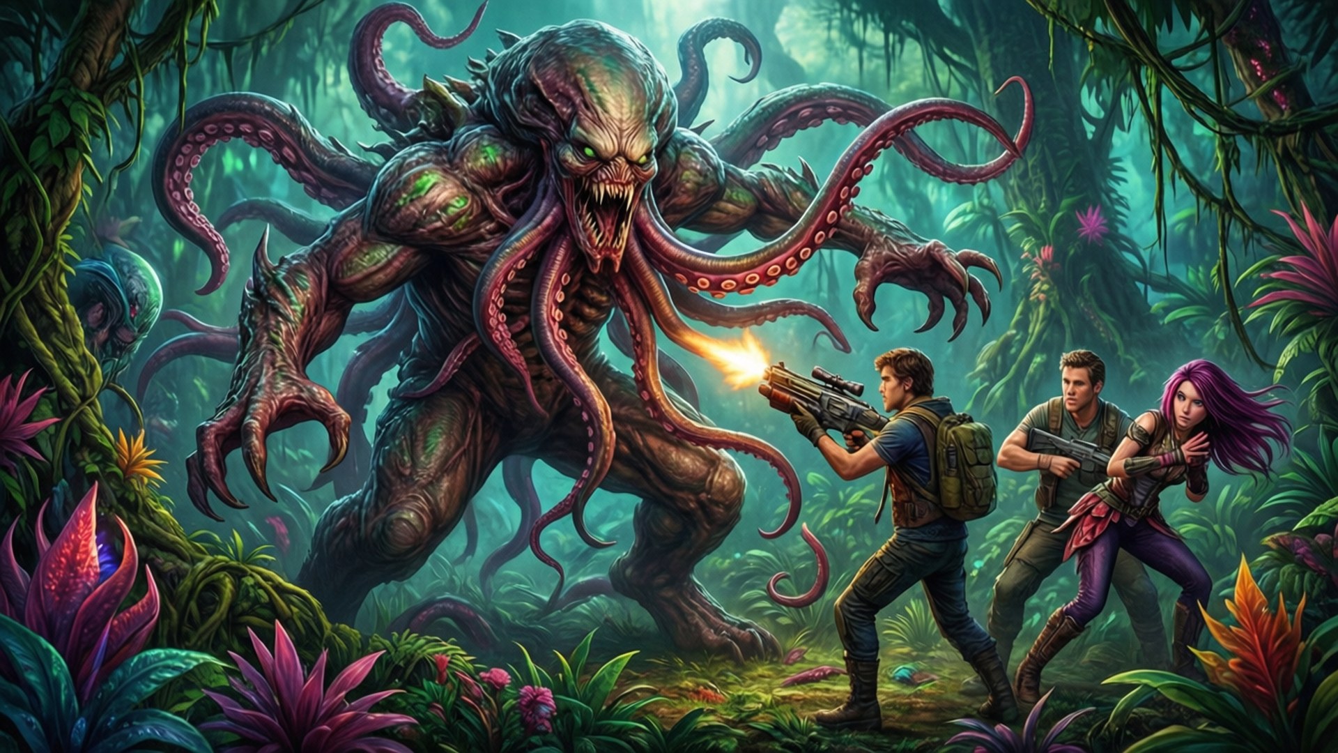 Alien Jungle Attack Bakgrundsbilder