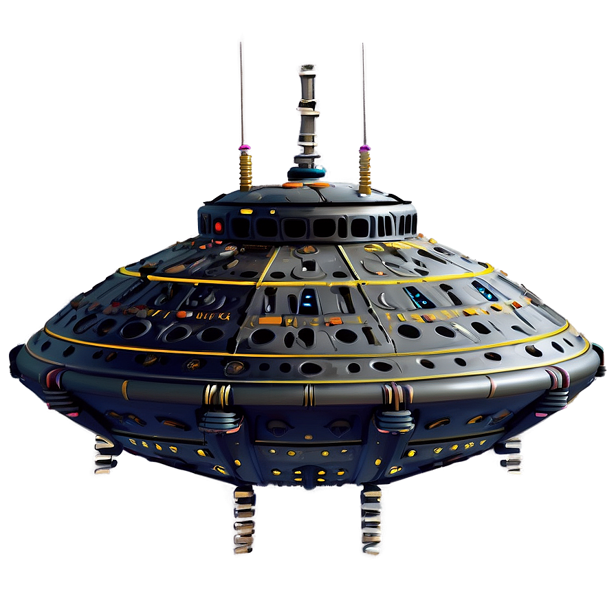 Alien Tech Flying Saucer Png 06202024 PNG