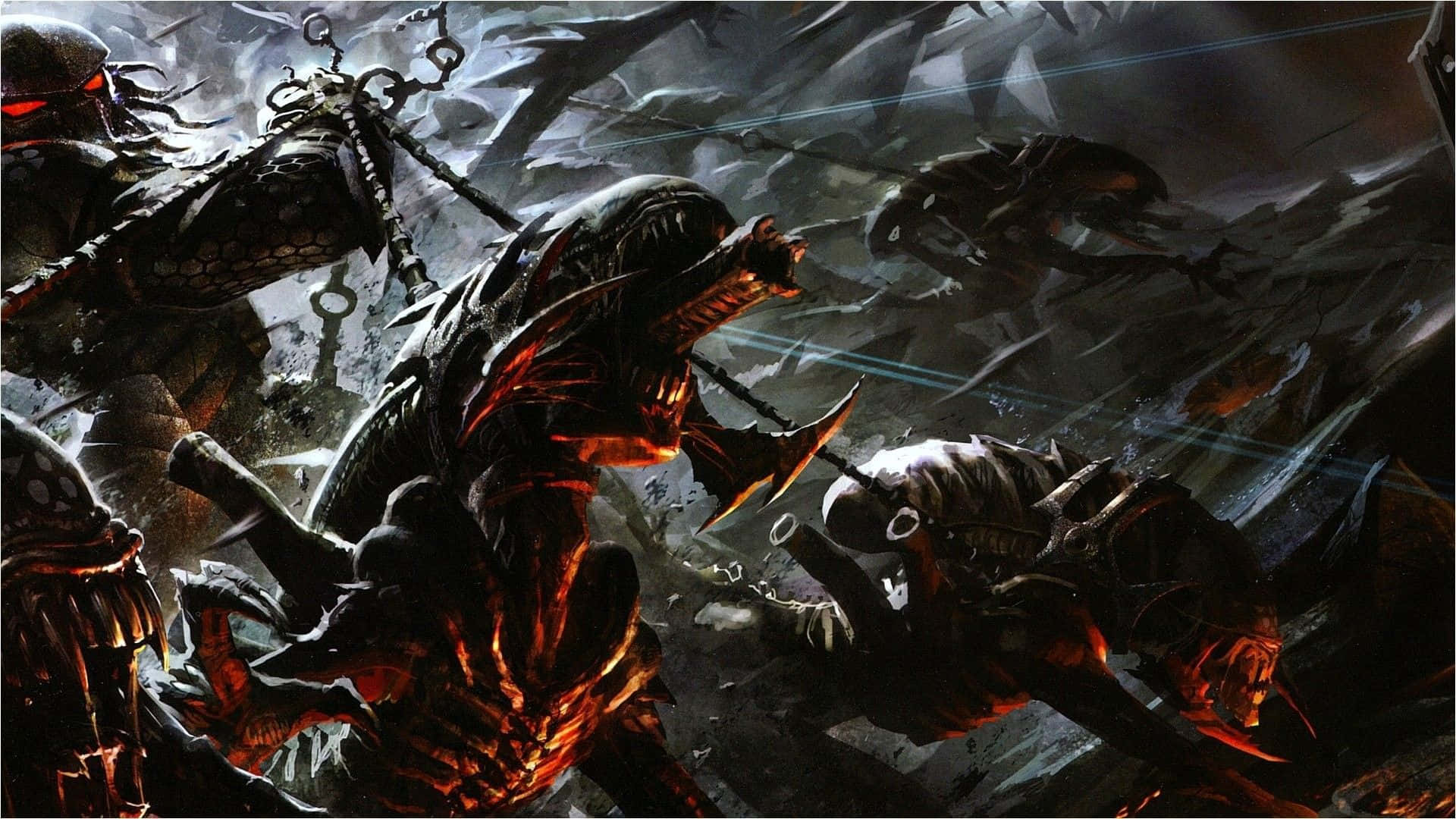 Alienvs Predator Ankomst. Wallpaper