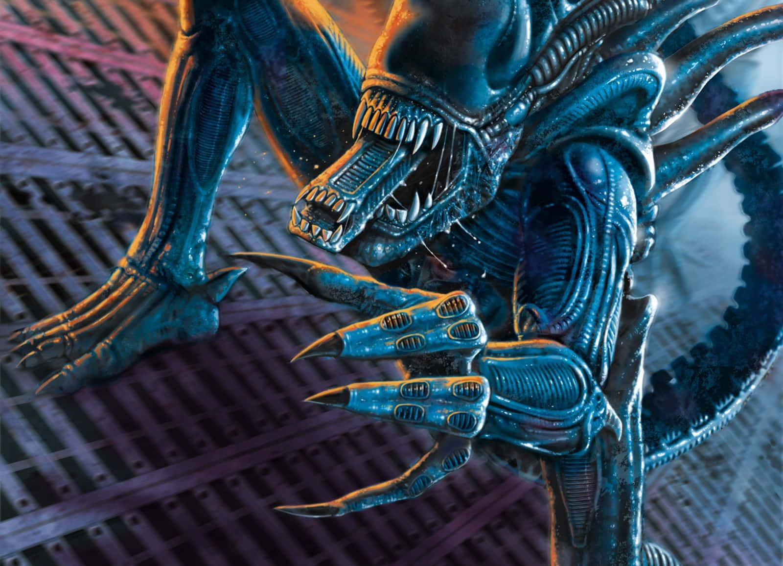 Alien Vs Predator Grid Climbing Wallpaper