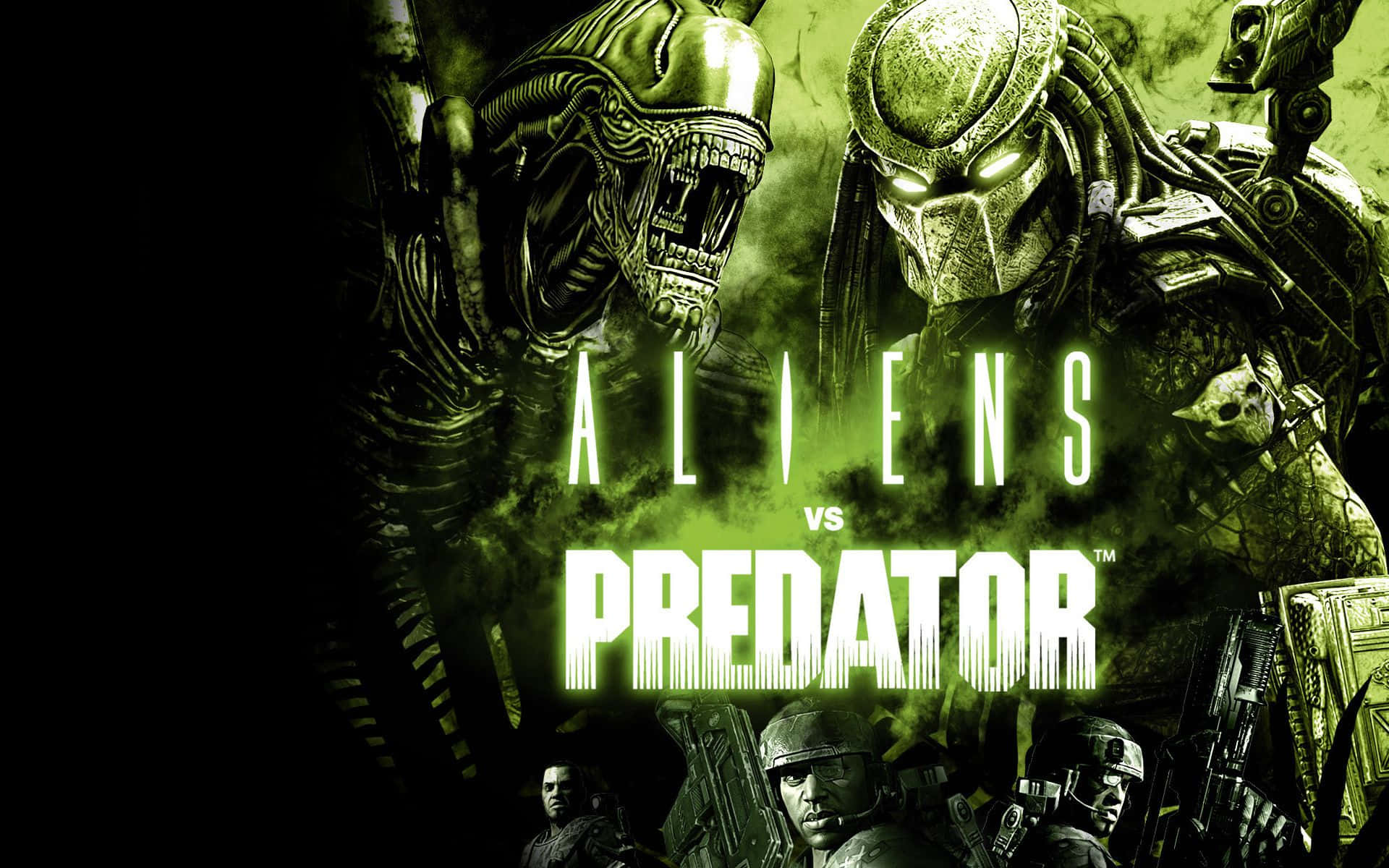 Filmaffischför Alien Vs Predator. Wallpaper