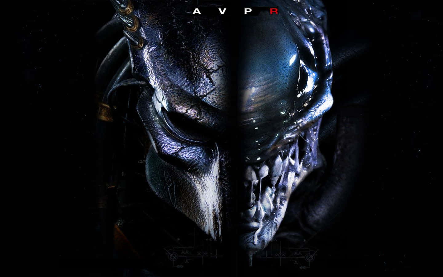 Alien Vs Predator Monstrous Face Wallpaper