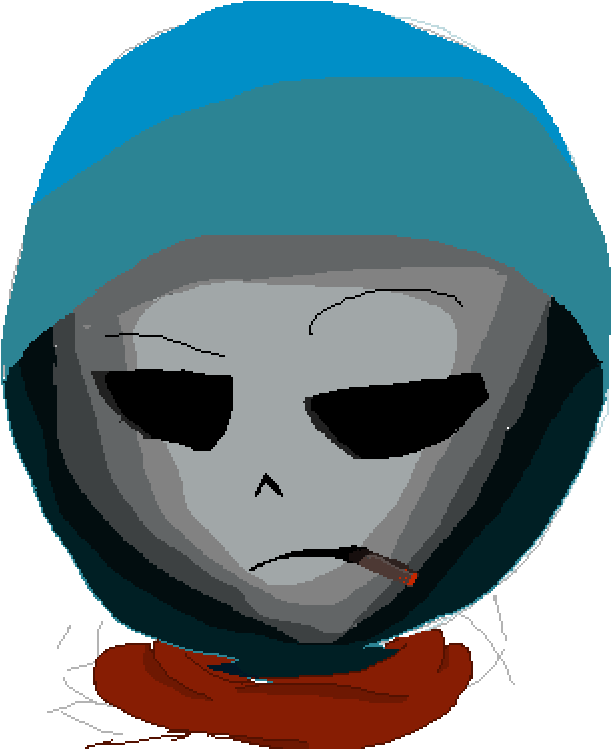Alien_with_ Cigarette.png PNG