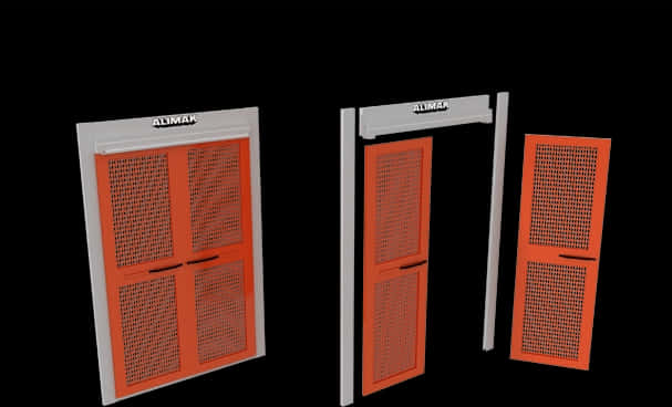Alimak Industrial Doors3 D Model PNG