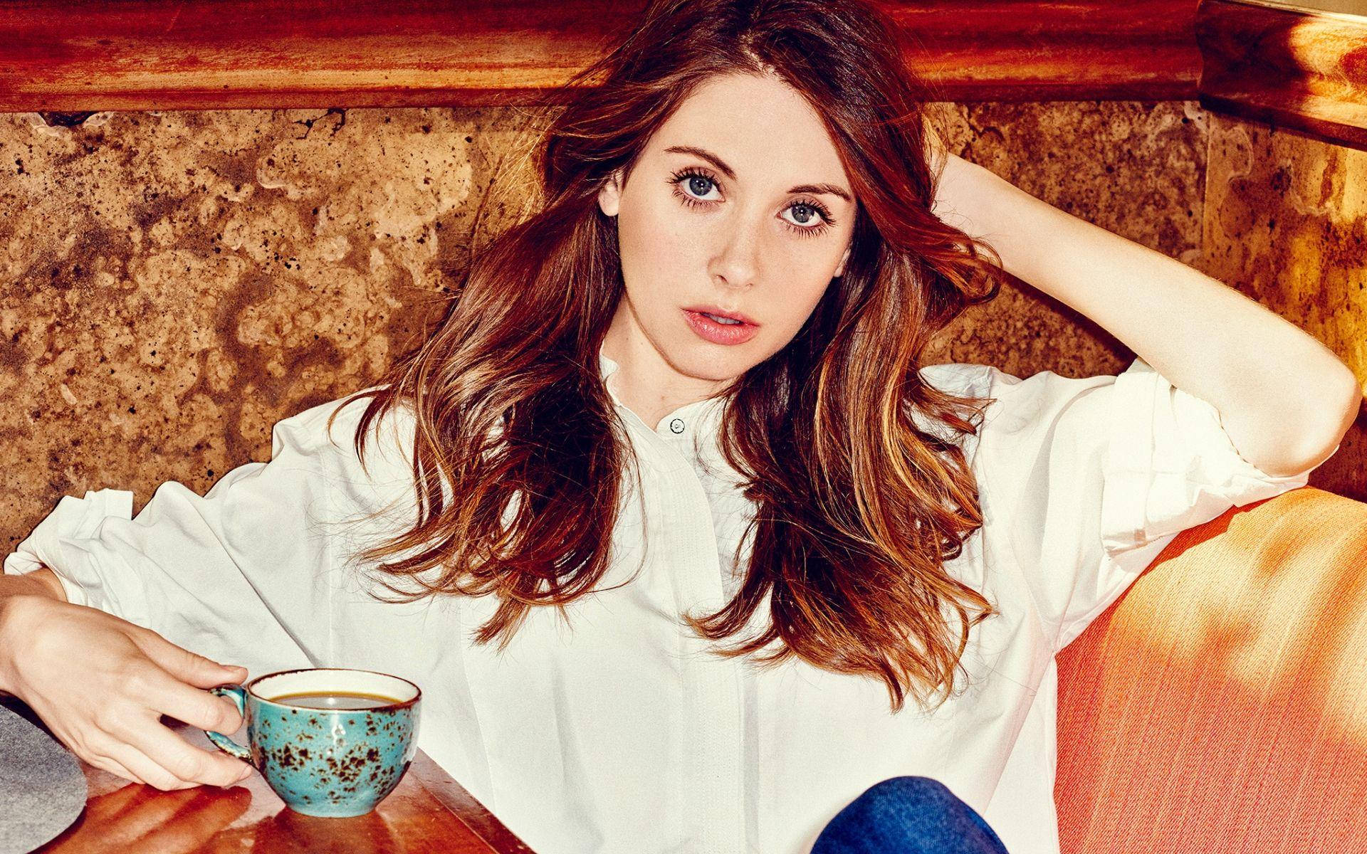 Alison Brie And Cup Of Tea