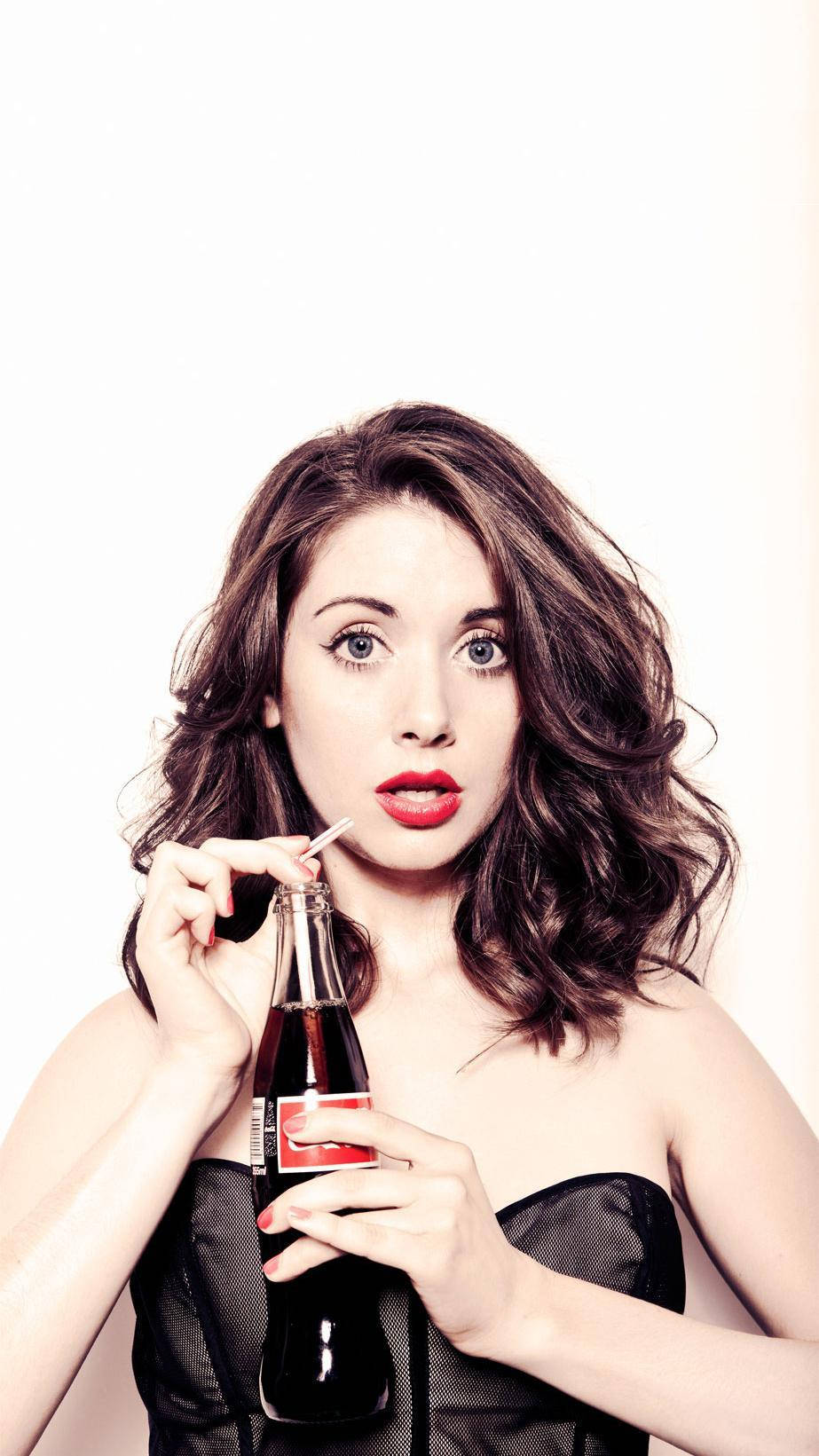 Alison Brie And Her Coke Bottle