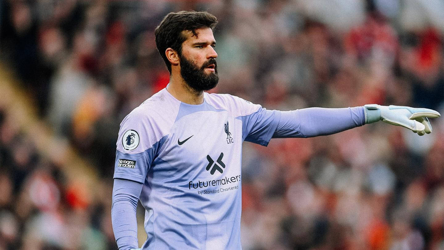 Alisson Becker Pointing To The Side Wallpaper