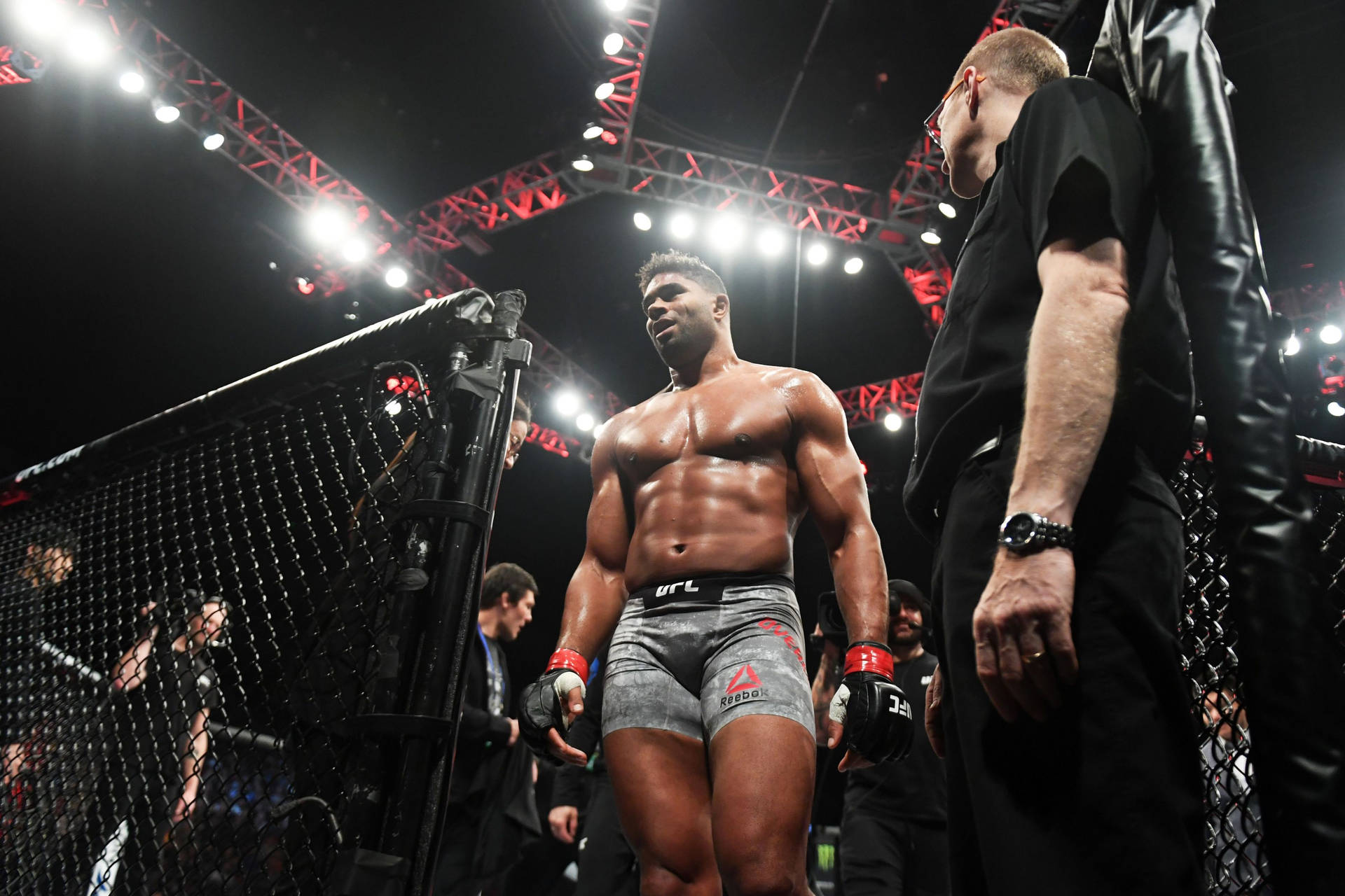 Alistair Overeem Exiting The Octagon Wallpaper