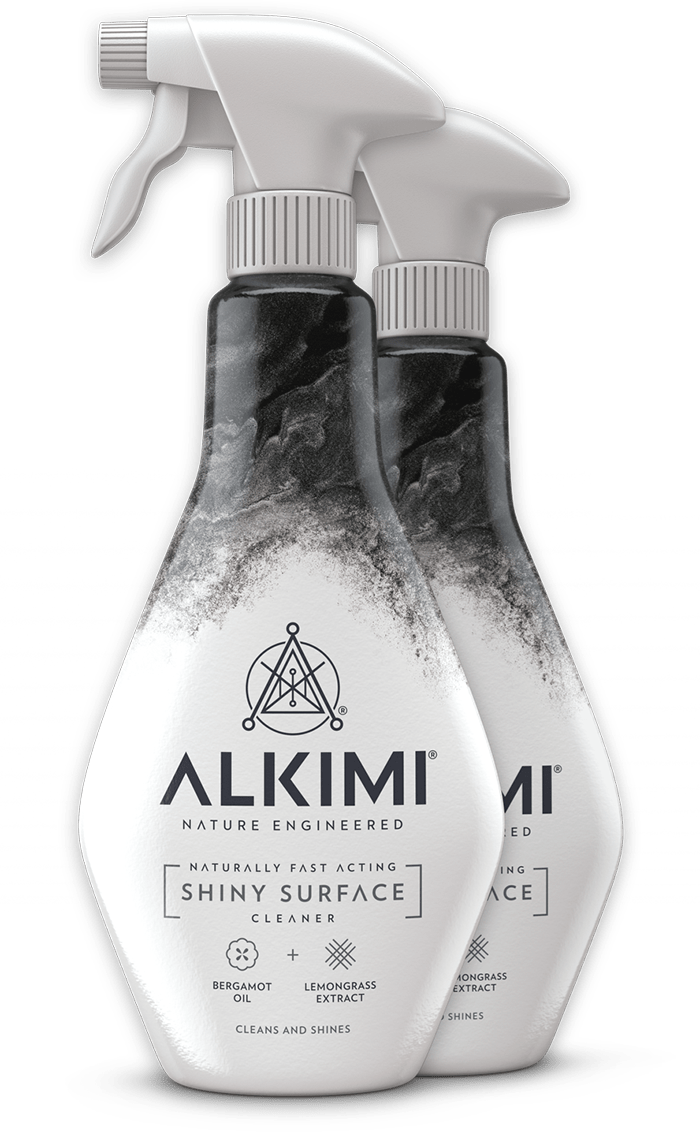 Alkimi Shiny Surface Cleaner Bottles PNG