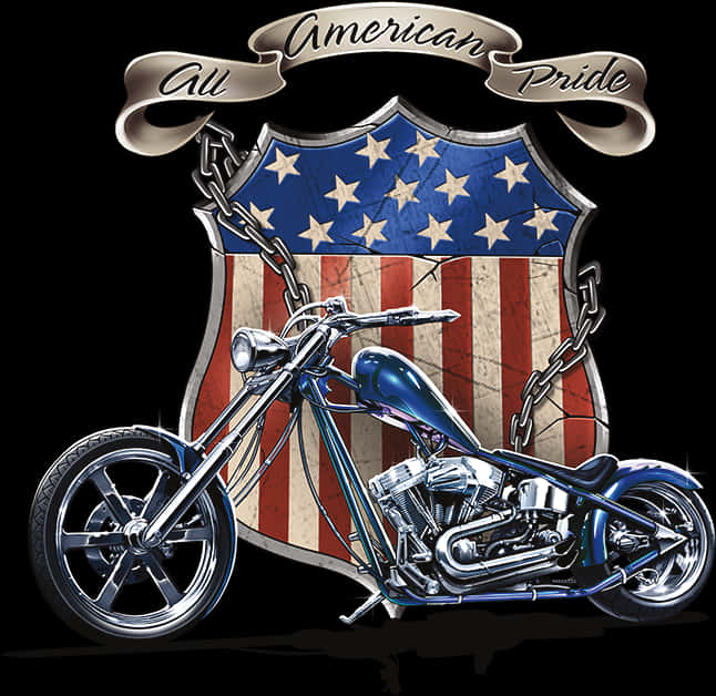All American Pride Motorcycle PNG