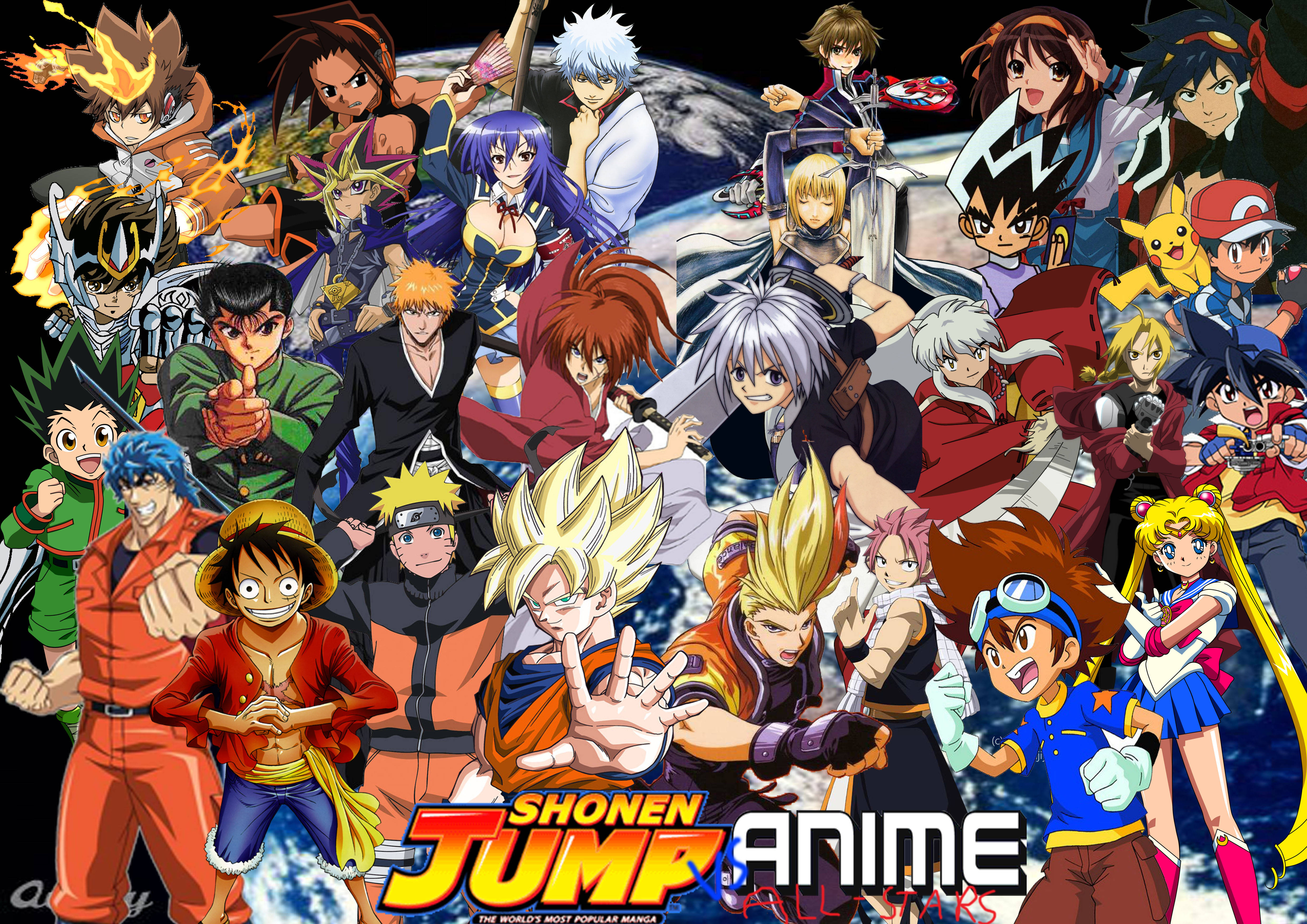 All Anime Shonen Jump Characters Wallpaper