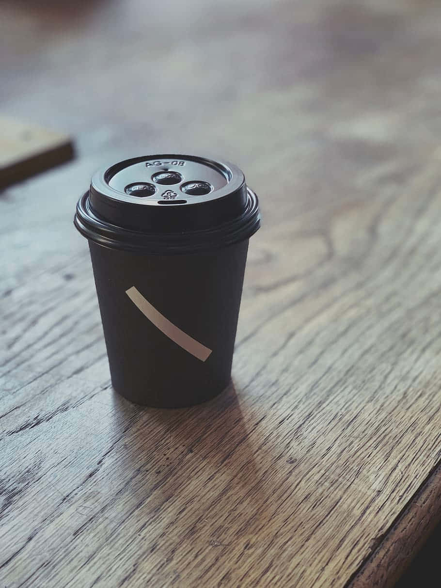 All Black Disposable Cup Wallpaper
