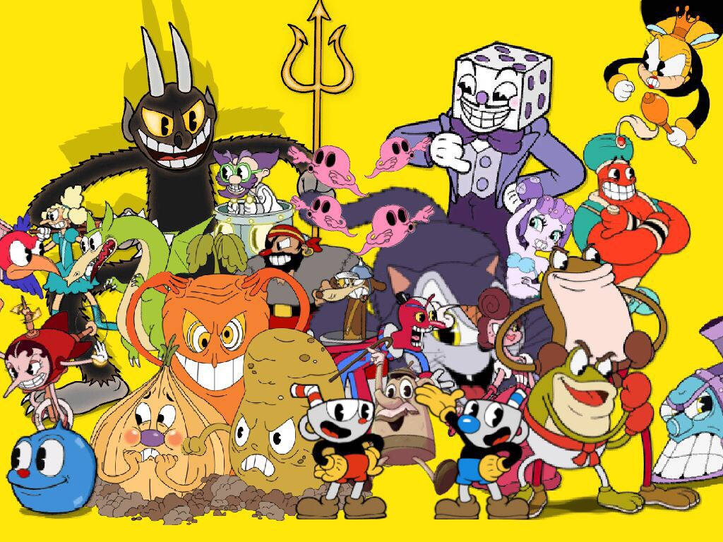 All Bosses Of Cuphead In Yellow