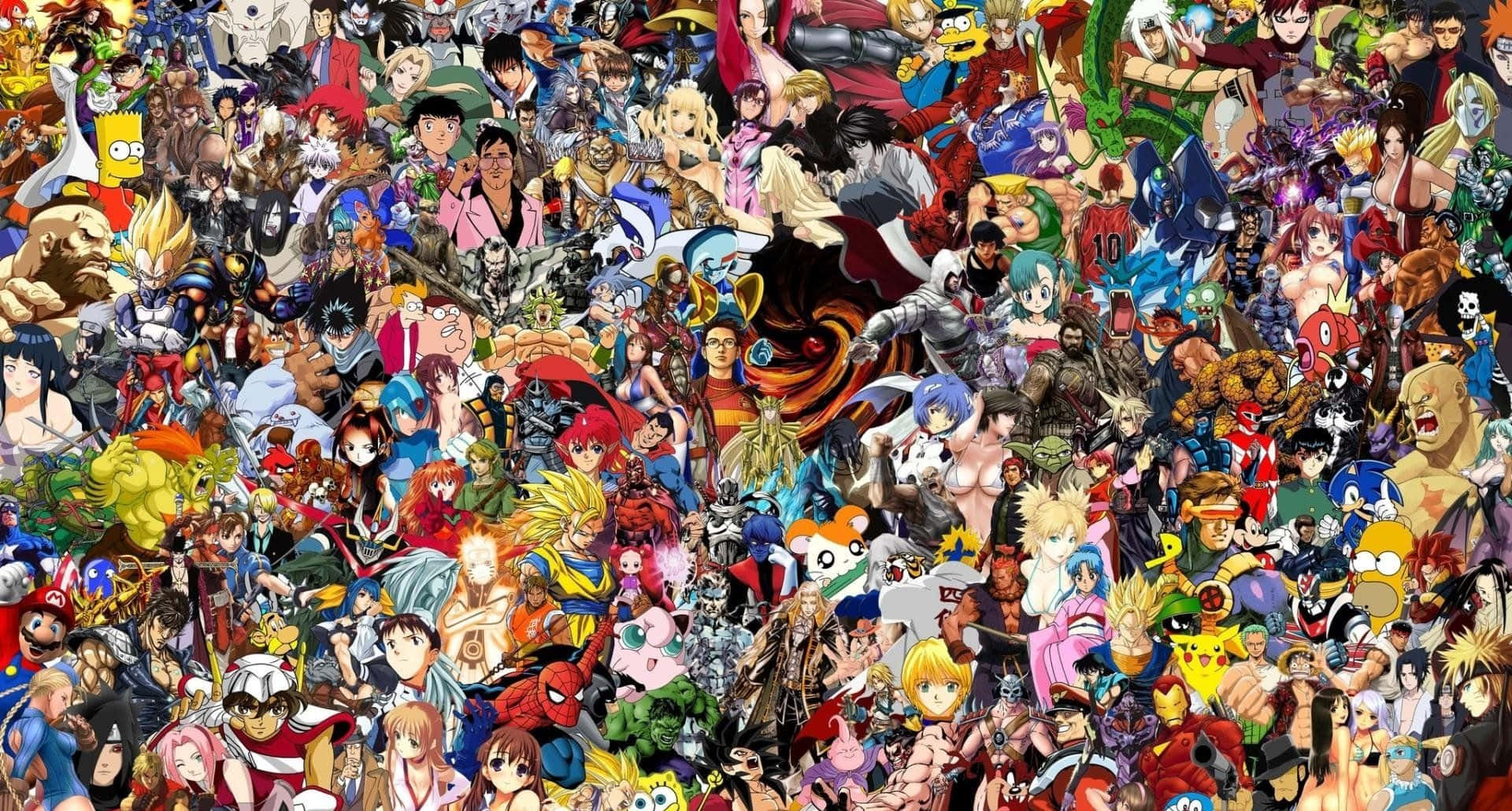 all cartoon characters together