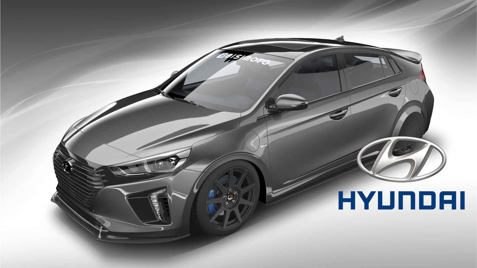 All-electric Hyundai Ioniq Charging After A Long Drive Wallpaper