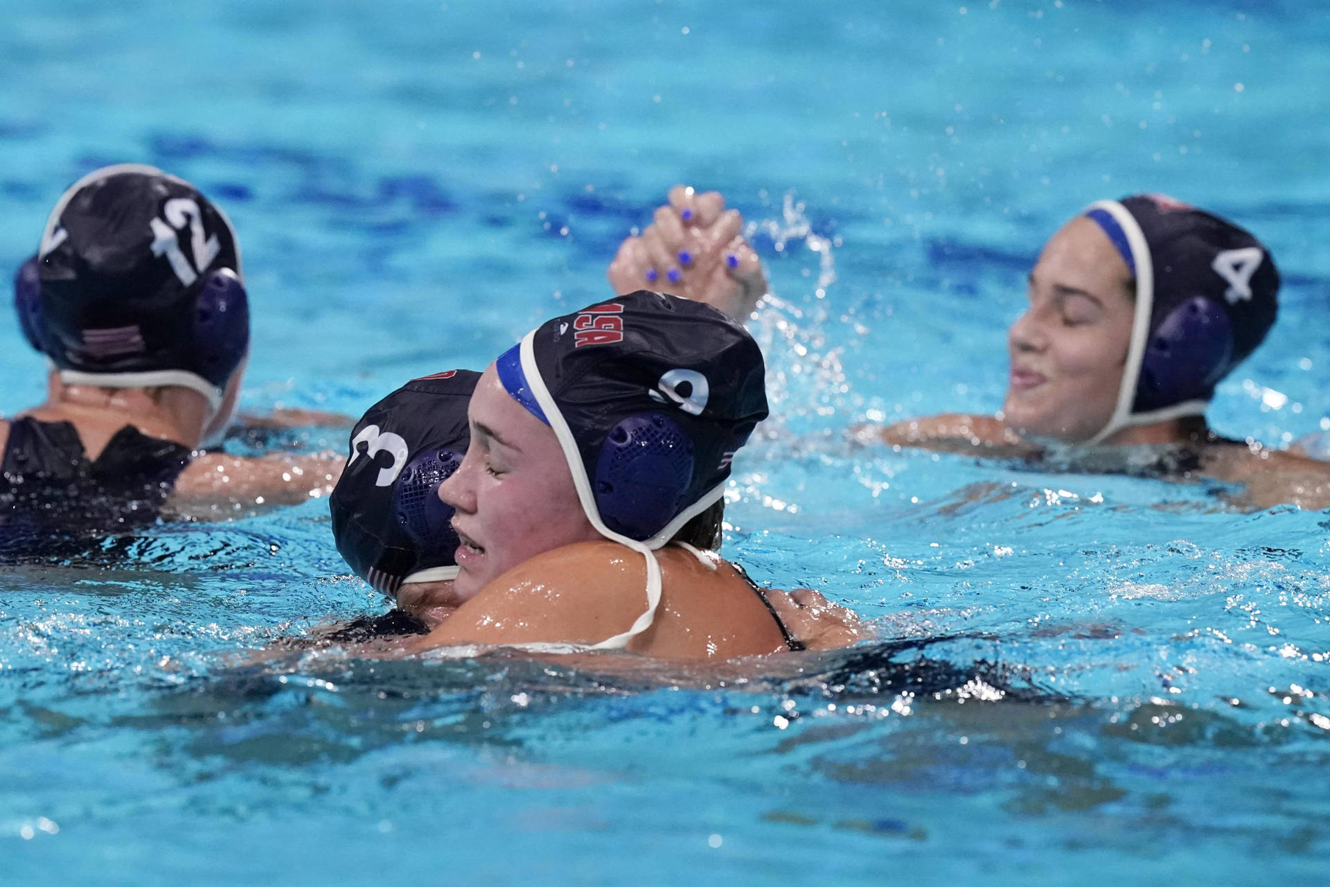 All Female Water Polo Team Wallpaper