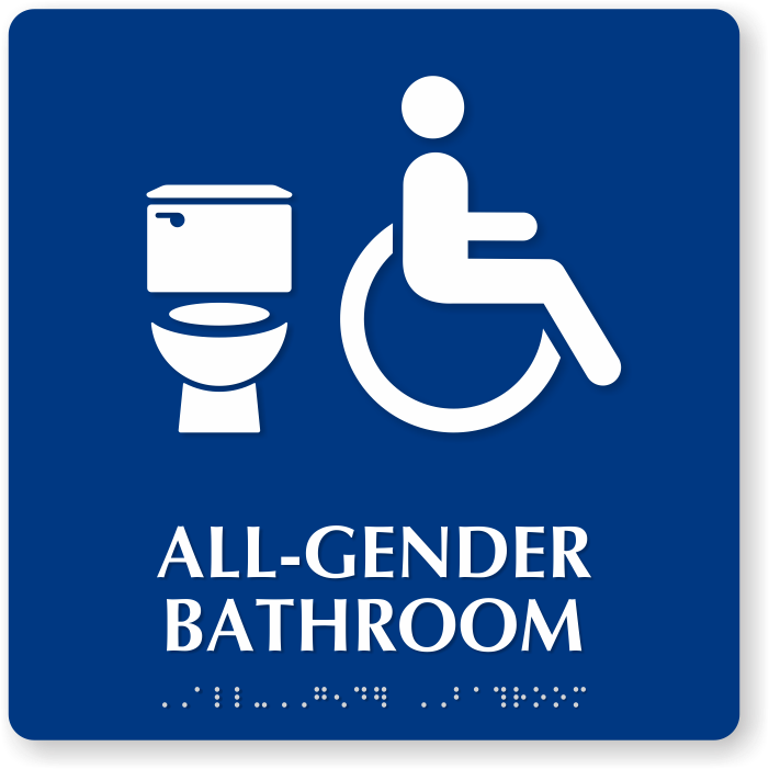 All Gender Bathroom Sign Accessibility PNG