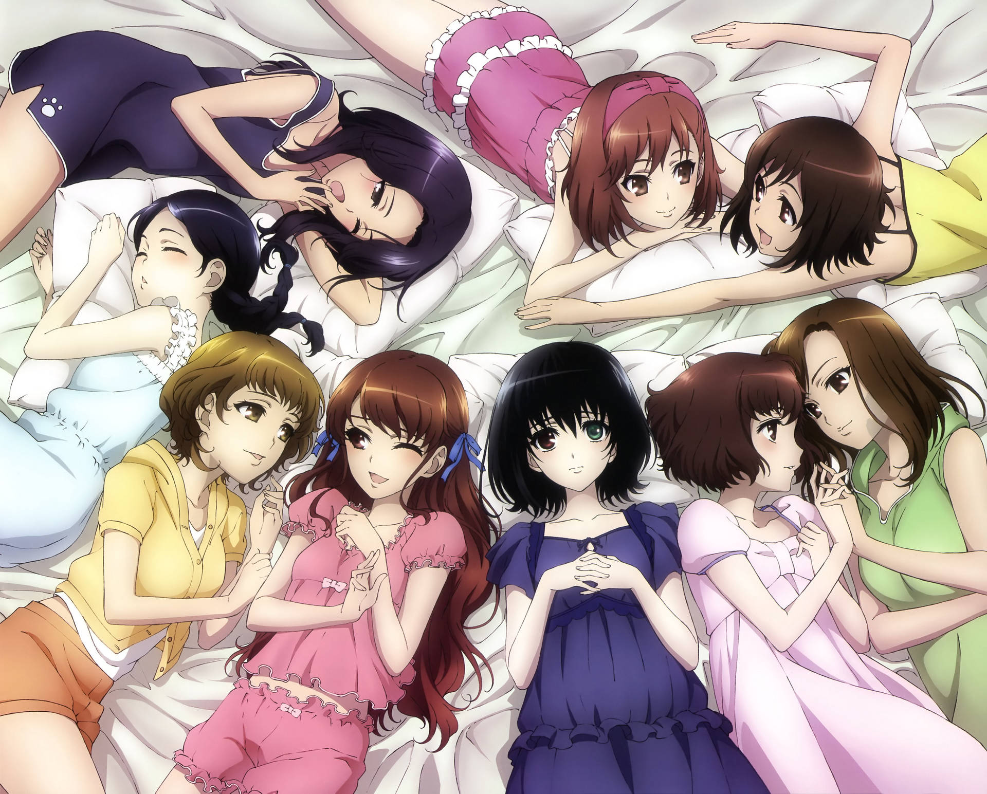 All Girls Characters In Another Anime Series Wallpaper